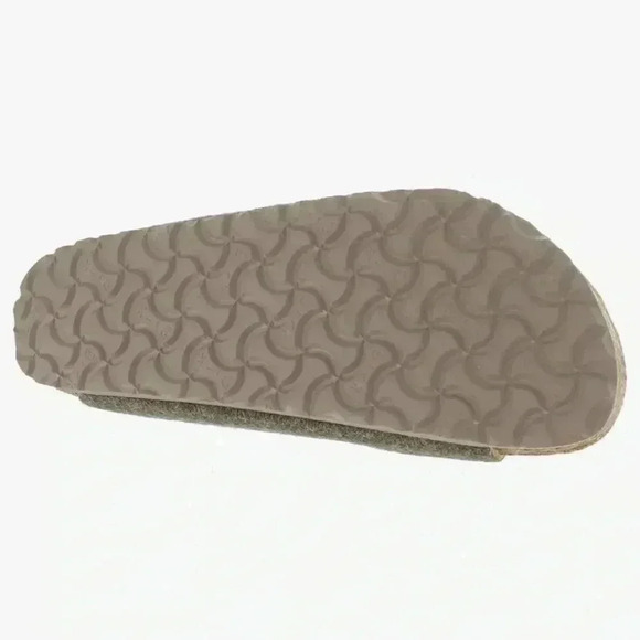 Birkenstock Arizona Khaki Wool Happy Lamb Unisex Sandals 37 Narrow - Picture 4 of 7